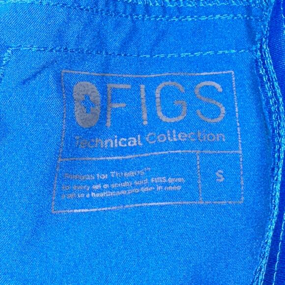 Figs Axim Cargo Scrub Pants Men's Size S Royal Blue Inner Drawstring Pockets - Picture 7 of 8